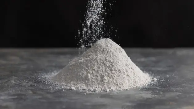 Clean white phosphorus on a table